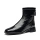 Soft Leather Ankle Black Boots For Women