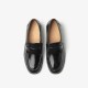 Casual Sheepskin Slip-on Flat Loafers Black Shoes For Women