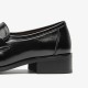 Casual Sheepskin Slip-on Flat Loafers Black Shoes For Women