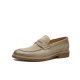 Classic Leather Penny Loafers Grey Shoes for Men