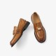 Handmade Slip-on Penny Loafers Brown Shoes for Women