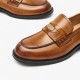 Handmade Slip-on Penny Loafers Brown Shoes for Women