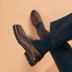 Leather Penny Loafers Brown Shoes For Men