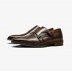 Cowhide Sleek Modern Brogues Monk Strap Oxfords Shoes For Men