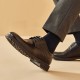 Full Grain Calfskin Leather Wide-Fit Cap Toe Oxfords Brown Shoes For Men