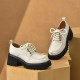 Solid Color Design Platform White Shoes For Women