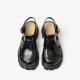 WMNS Cover Toe Leather Chunky Black Sandals