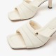 High Heel Beige Slippers for Women