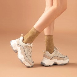 Casual Beige Sneakers for Women