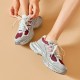 Mesh Trainers Casual Platform Grey Purple Sneakers for Women