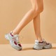 Mesh Trainers Casual Platform Grey Purple Sneakers for Women