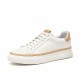 Mixed Color Flat White Brown Sneakers for Men